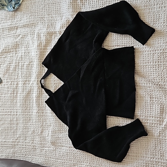 black micro sweater ... one size fits most main image 0